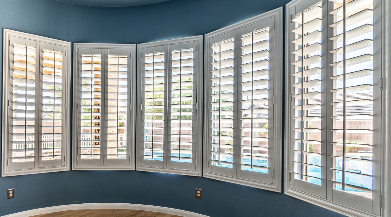 Bay window with Plantation shutters